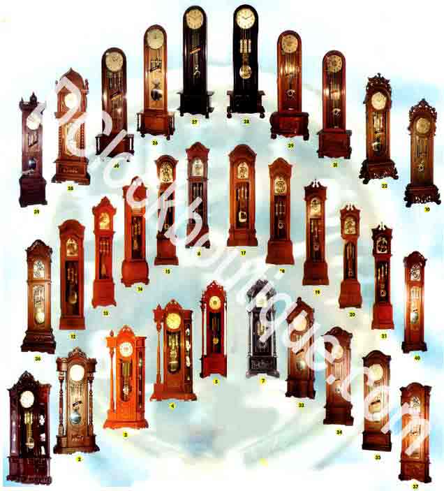 Junghans grandfather clock mahogany